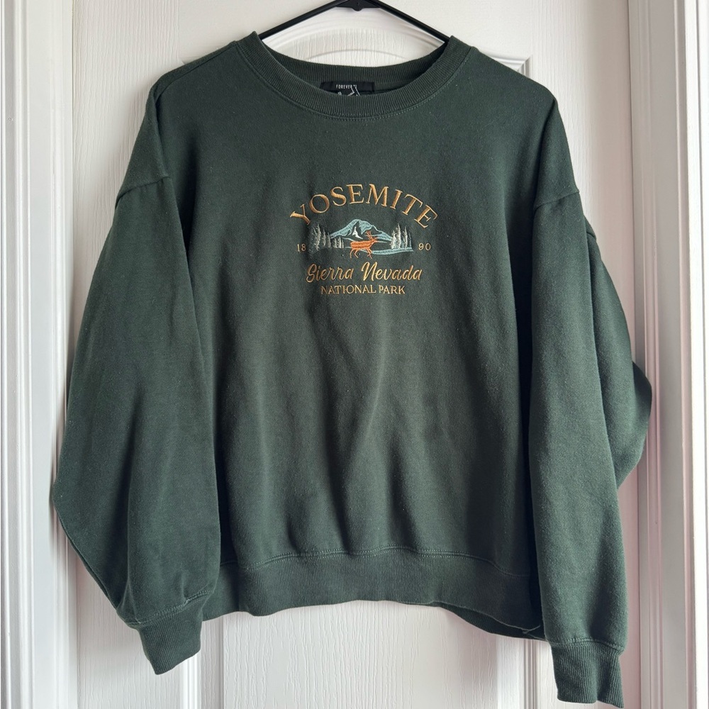 green yosemite crewneck